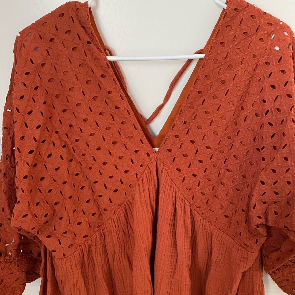 Rust Tunic Blouse - Picture 2 of 7